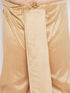 Vastramay Men's Plus Size Aqua Blue Woven Kurta And Rose Gold Dhoti Set